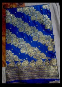 Elegant Royal Blue Banarasi Silk Saree