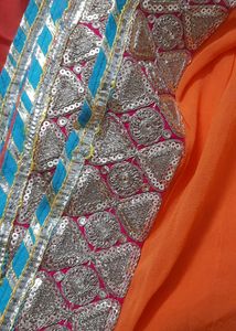 Pure Georgette Multishade Saree Upada Silk Blouse