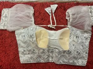 Silver Embellished Blouse