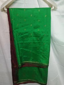 Green Maroon Pattu Saree