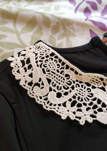 The Elise Lace Collar Little Black Dress