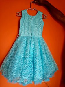 Net Frock, Sky Blue Colour (Used Once)