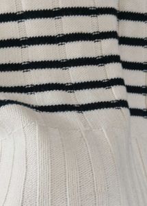 🤍 Black &amp; White Striped Knit Crop Top