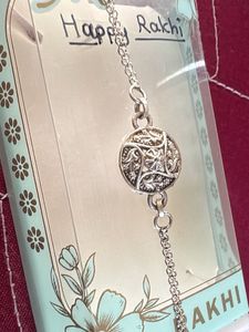 Elegant Silver Rakhi Bracelet