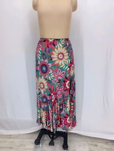 Bohemian Floral Print Maxi Skirt