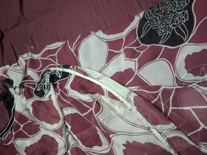 Elegant Maroon and Cream Saree