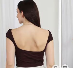 Shein Off-Shoulder Textured Crop Top