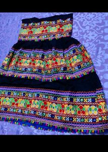 Vibrant Embroidered Lehenga Choli for Kids