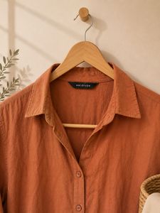 Chic Rust Cotton Shirt