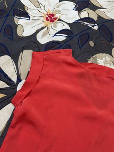 Women's Red Casual Top