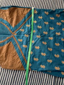 Teal Kurta Set with Brown Pants &amp; Dupatta