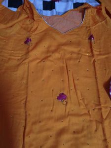 Designer Orange Kurta Set with Dupatta