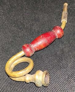 Antique Brass and Wood Hunting Horn Showpiece