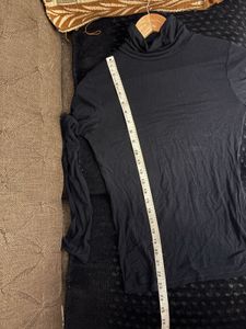 Classic Black Turtleneck Top