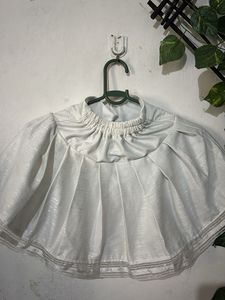 Sparkling White Pleated Skirt