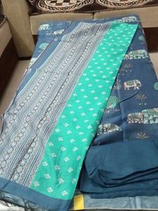 Beautiful Teal Elephant Print Suit