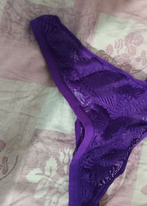 Sexy Purple Lace Thong