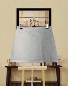 Light Blue Corduroy Mini Skirt