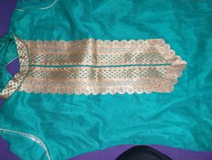 combo pack Party Wear Gown and Green Kurti