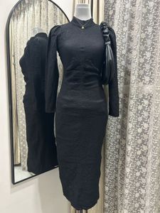 SEED HERITAGE Gothic Textured Midi Dress