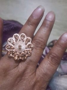 Exquisite Rose Gold Cocktail Ring