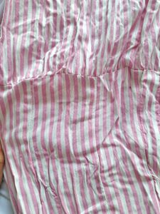 Pink Striped Tiered Maxi Skirt