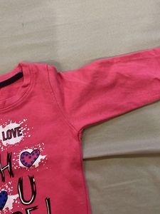 Cute Pink Love Heart Sweatshirt
