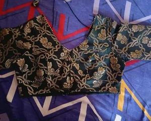 Elegant Black Brocade Blouse