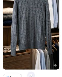 Grey Cable Knit Sweater