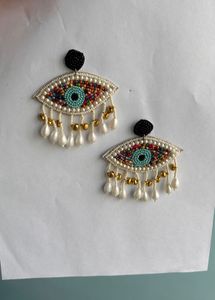 Evil Eye Beaded Dangle Earrings