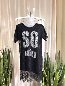 Imported Black Lace Tshirt dress