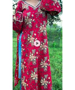 red floral kurti