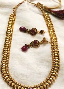Traditional 1gm Gold Set with Ear Rings