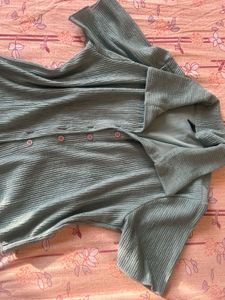 Cute Green Button-Down Shirt
