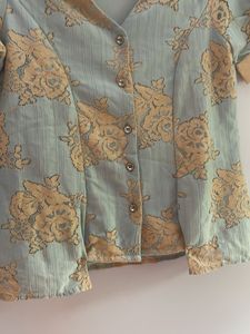 Vintage Floral Button-Up Shirt