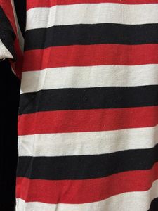 Striped V-Neck Casual T-shirt