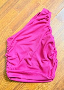 Ruching One-Shoulder Top