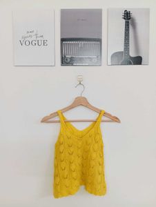 Yellow Knit Tank Top
