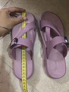 Women's Lavender Flip-Flops with Buckle