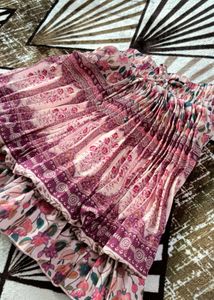 Floral Pleated Mini Skirt Set of 2