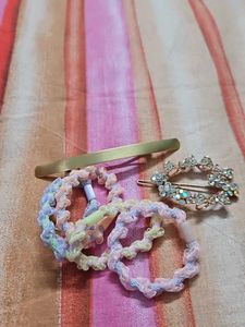 hair tie and clips new an