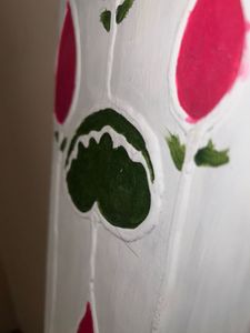 Hand-Painted (Lipan/Mirror)Lotus Wood Decor