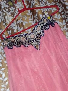 Royal Blue Lehanga with Velvet blouse