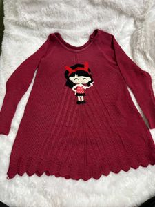 Cute women Red Knit Dress