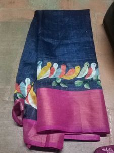 Beautifully Designed Saree with Bird Print