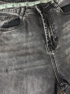 Stylish Grey Wide-Leg Jeans