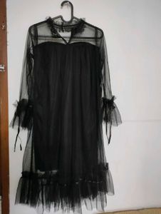 Sheer Black korean dress