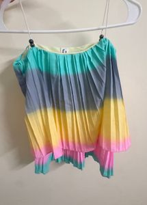 Pleated Tie-Dye Spaghetti Strap Top