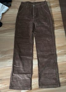 Brown Corduroy Wide Leg Pants