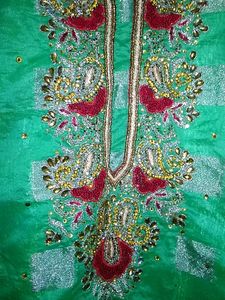 Madhuri Green party wear Salwar Suit